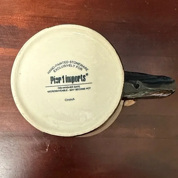 Pier 1 Imports Monkey Mug 3D Hand Painted Cup - Picture 7 of 11